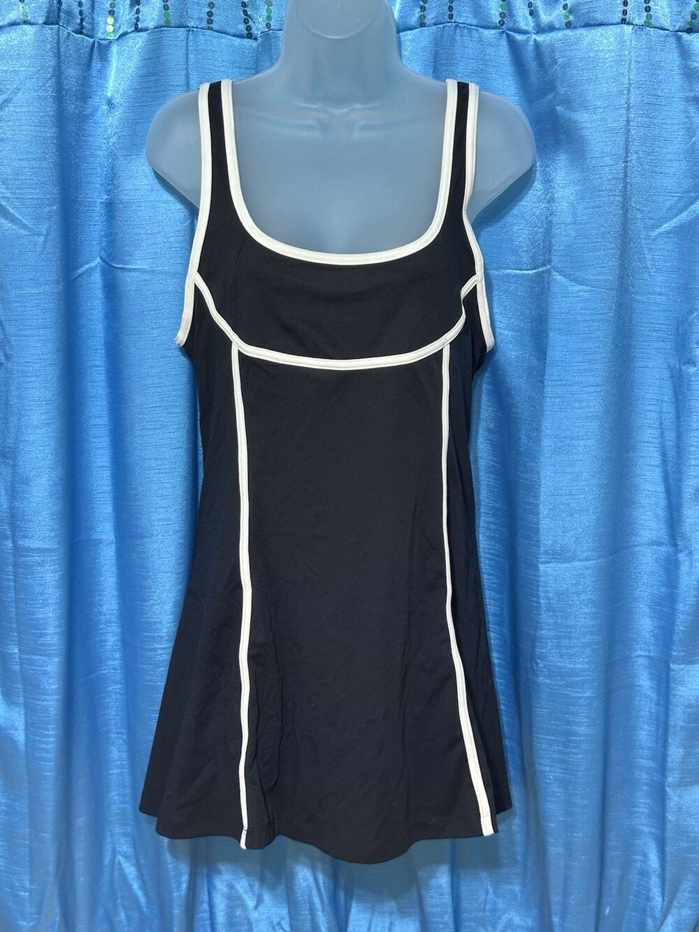 Anthropologie Daily Practice Black Tennis Dress with Built In Shorts Size L NWT